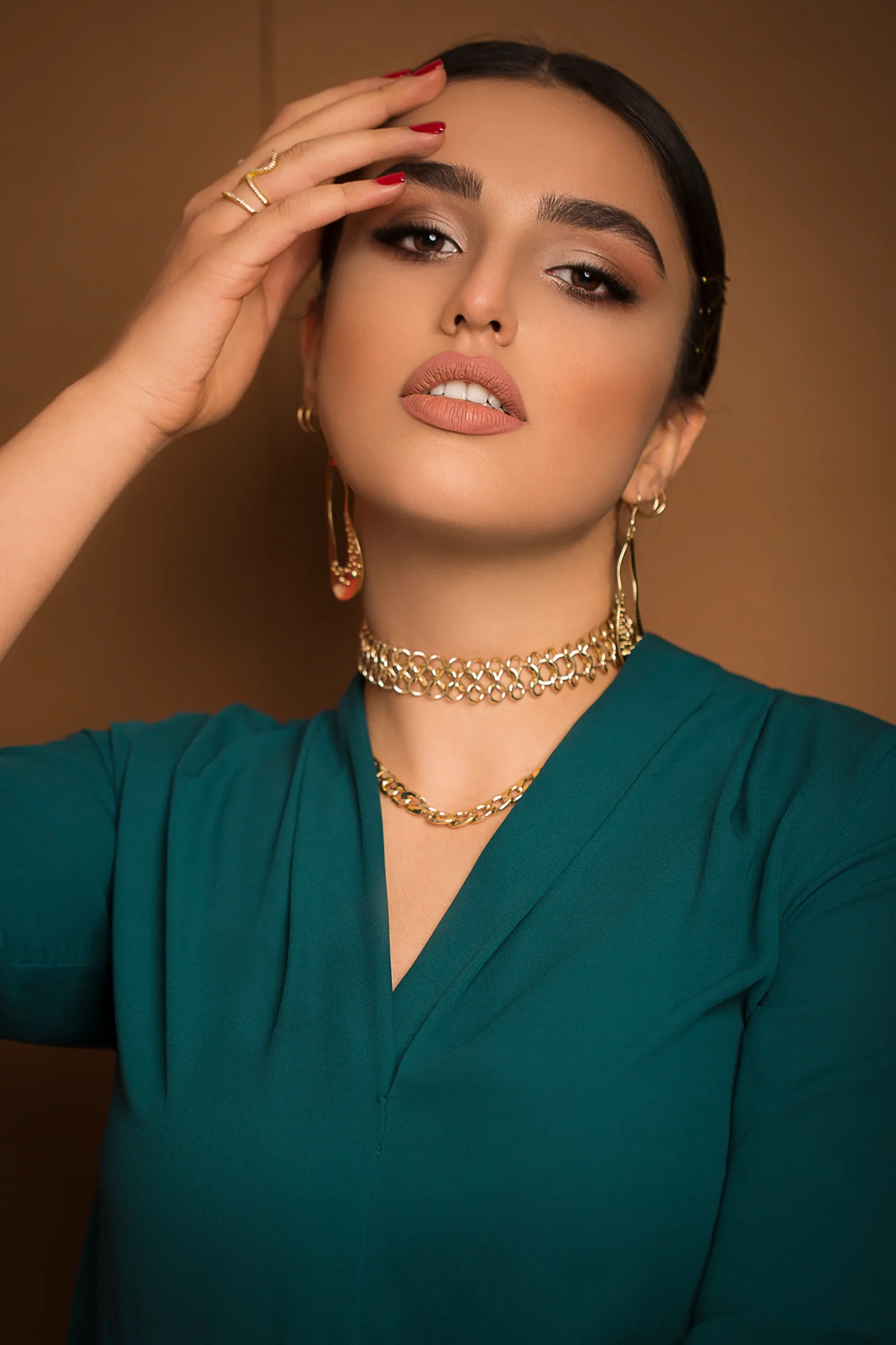 flamenco-dancer-model-blue-outfit-dance-updo-romantic-posing